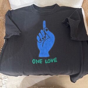 Sacai Gonz Edition Black One Love T-shirt